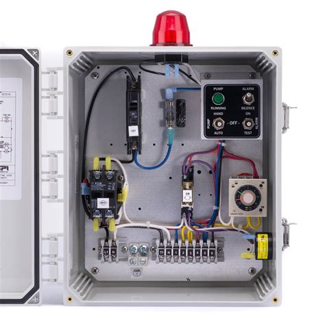 electrical connection to septic control box|septic tank pump control panels.